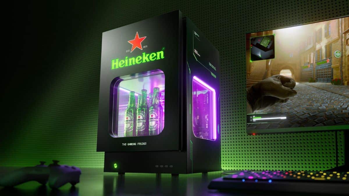 Heineken 0.0 lança The Gaming Fridge, geladeira que resfria o PC e gela  cerveja ao mesmo tempo - GKPB - Geek Publicitário
